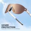 imageKastKing Nizini Polarized Sports Fishing Sunglasses With PuriVex Protective Lens Coating Rimless Wrap Design Men WomenG Gloss Crystal Frame  Silver Mirror