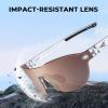 imageKastKing Nizini Polarized Sports Fishing Sunglasses With PuriVex Protective Lens Coating Rimless Wrap Design Men WomenG Gloss Crystal Frame  Silver Mirror