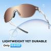 imageKastKing Nizini Polarized Sports Fishing Sunglasses With PuriVex Protective Lens Coating Rimless Wrap Design Men WomenG Gloss Crystal Frame  Silver Mirror