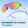 imageKastKing Nizini Polarized Sports Fishing Sunglasses With PuriVex Protective Lens Coating Rimless Wrap Design Men WomenH Gloss Crystal Frame  Lavender Mirror