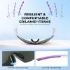 imageKastKing Nizini Polarized Sports Fishing Sunglasses With PuriVex Protective Lens Coating Rimless Wrap Design Men WomenH Gloss Crystal Frame  Lavender Mirror