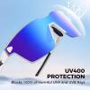 imageKastKing Tarkio Polarized Fishing Sunglasses Large Single PC Lenses Rimless Wrap Design UV400 Protection Sports SunglassesG Double Matte Silver Frame  Aqua Ice Mirror