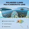 imageKastKing Tarkio Polarized Fishing Sunglasses Large Single PC Lenses Rimless Wrap Design UV400 Protection Sports SunglassesH Gloss Crystal Frame  Pink Mirror