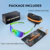 imageKastKing Tarkio Polarized Fishing Sunglasses Large Single PC Lenses Rimless Wrap Design UV400 Protection Sports SunglassesI Double Matte Solid Green Frame  Chartreuse