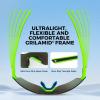 imageKastKing Tarkio Polarized Fishing Sunglasses Large Single PC Lenses Rimless Wrap Design UV400 Protection Sports SunglassesI Double Matte Solid Green Frame  Chartreuse
