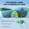 imageKastKing Tarkio Polarized Fishing Sunglasses Large Single PC Lenses Rimless Wrap Design UV400 Protection Sports SunglassesI Double Matte Solid Green Frame  Chartreuse