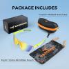 imageKastKing Tarkio Polarized Fishing Sunglasses Large Single PC Lenses Rimless Wrap Design UV400 Protection Sports SunglassesJ Double Matte Solid Yellow Frame  Amber Mirror