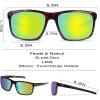 imageKastKing Toccoa Polarized Sport Sunglasses for Men and WomenIdeal for Driving Fishing Cycling and RunningUV ProtectionA Frame Gloss DemiLens Chartreuse Mirror