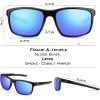 imageKastKing Toccoa Polarized Sport Sunglasses for Men and WomenIdeal for Driving Fishing Cycling and RunningUV ProtectionD Frame Gloss Black  Lens Smoke Base Blue