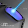 imageKastKing Toccoa Polarized Sport Sunglasses for Men and WomenIdeal for Driving Fishing Cycling and RunningUV ProtectionD Frame Gloss Black  Lens Smoke Base Blue