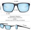 imageKastKing Toccoa Polarized Sport Sunglasses for Men and WomenIdeal for Driving Fishing Cycling and RunningUV ProtectionF Frame Gloss Smoke CrystalLens Smoke Base  Ice Mirror