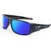 imageKastKing Iditarod Polarized Sport SunglassesPuriVex Protective Lens Coating Fishing Sunglasses For Driving Cycling RunningJ Dark Gray Texture Frame  Blue Ocean Lens
