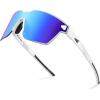 G: Double Matte Silver Frame  Aqua Ice Mirror