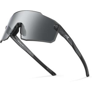 imageKastKing Etowah Polarized Sports Fishing Sunglasses With PuriVex Protective Lens Coating Rimless Wrap Design Men WomenD Gloss Smoke Crystal Frame  Granite Smoke Black Mirror