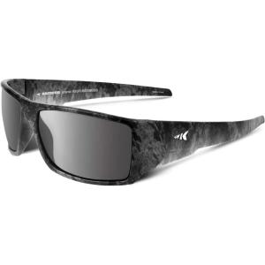 imageKastKing Iditarod Polarized Sport SunglassesPuriVex Protective Lens Coating Fishing Sunglasses For Driving Cycling RunningE Matte Boulder Camo Obsidian Frame  Smoke Lens