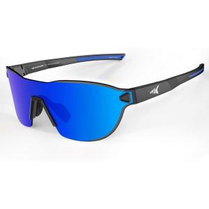 imageKastKing Nizini Polarized Sports Fishing Sunglasses With PuriVex Protective Lens Coating Rimless Wrap Design Men WomenE Matte Black Frame  Cobalt Mirror