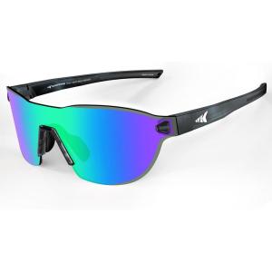imageKastKing Nizini Polarized Sports Fishing Sunglasses With PuriVex Protective Lens Coating Rimless Wrap Design Men WomenF Gloss Tal Brown Frame  Chartreuse Mirror