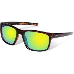 imageKastKing Toccoa Polarized Sport Sunglasses for Men and WomenIdeal for Driving Fishing Cycling and RunningUV ProtectionA Frame Gloss DemiLens Chartreuse Mirror