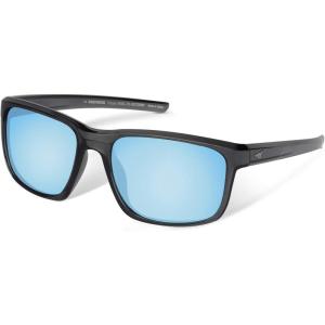 imageKastKing Toccoa Polarized Sport Sunglasses for Men and WomenIdeal for Driving Fishing Cycling and RunningUV ProtectionF Frame Gloss Smoke CrystalLens Smoke Base  Ice Mirror