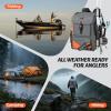 imageKastKing All Weather Fishing Tackle Backpack with 4 Waterproof Tackle Boxes amp Removable Rod HoldersWaterproof ArmorShield Fabric Fishing Bag Storage Fishing GearB GreyWithout Waterproof Tackle Box