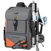 imageKastKing All Weather Fishing Tackle Backpack with 4 Waterproof Tackle Boxes amp Removable Rod HoldersWaterproof ArmorShield Fabric Fishing Bag Storage Fishing GearB GreyWithout Waterproof Tackle Box