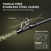 image:imageKastKing Spartacus Defender TwinTip Fishing Rod and Reel Combo Spinning amp Baitcaster Combo KastFlex IM7 Graphite 2Piece Blanks with Backup Tip Section PTS System EVA HandlesCast Left Reel   60 M Rod2pcs Extra Tip