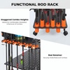 image:imageKastKing V10 Gear Trolley Indoor Fishing Rod Holder for 10 Combos 3Tier Fishing Accessory Shelves With Peg Wall Patented Builtin Line Spooler Mobile Tackle Storage Cart With Locking WheelsBPro Model 12 Rods