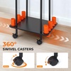 image:imageKastKing V10 Gear Trolley Indoor Fishing Rod Holder for 10 Combos 3Tier Fishing Accessory Shelves With Peg Wall Patented Builtin Line Spooler Mobile Tackle Storage Cart With Locking WheelsAStandard Model 10 Rods