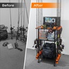 image:imageKastKing V10 Gear Trolley Indoor Fishing Rod Holder for 10 Combos 3Tier Fishing Accessory Shelves With Peg Wall Patented Builtin Line Spooler Mobile Tackle Storage Cart With Locking WheelsBPro Model 12 Rods
