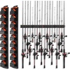 image:imageKastKing GravityLock V8 Multifunction Fishing Rod Holder Wall Mounted Fishing Rod Rack Holds 8 Fishing Rods or Combos One Adjustable Clip Patented Builtin Line Spooler amp Cutter HeavyDuty GripCV9 Store 18 Combos  2 Packs