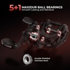 image:imageKastKing Brutus TwinTip Fishing Rod and Reel Combo Baitcaster Spinning amp Spincast Combos IM6 Graphite 2Piece Rod with Backup Tip Section EVA Handle Durable amp Sensitive Freshwater FishingCast Right Reel  60 M Rod2 Pcs  Extra Tip