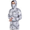 image:imageKastKing Mens Hoodie Shirt UPF 50 Long Sleeve Fishing Shirt UV Protection ShirtJsilver Mist With Neck Gaiter