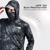 image:imageKastKing Mens Hoodie Shirt UPF 50 Long Sleeve Fishing Shirt UV Protection ShirtMblackout With Neck Gaiter