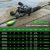 image:imageKastKing Zephyr DualTip Fishing Rod and Reel ComboSpinning amp Baitcaster ComboDual Tips Section for Different PowersIM6 Graphite 2Piece Rod with Extra TipSensitive amp PowerfulFreshwater FishingCast 70 M Mh Dualtip Rod  Left Handedblack