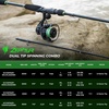 image:imageKastKing Zephyr DualTip Fishing Rod and Reel ComboSpinning amp Baitcaster ComboDual Tips Section for Different PowersIM6 Graphite 2Piece Rod with Extra TipSensitive amp PowerfulFreshwater FishingSpin 60 Ml M Dualtip Rod  2000 Reelblack