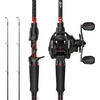 image:imageKastKing Brutus TwinTip Fishing Rod and Reel Combo Baitcaster Spinning amp Spincast Combos IM6 Graphite 2Piece Rod with Backup Tip Section EVA Handle Durable amp Sensitive Freshwater FishingCast Right Reel  60 M Rod2 Pcs  Extra Tip