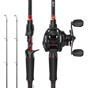 image:imageKastKing Brutus TwinTip Fishing Rod and Reel Combo Baitcaster Spinning amp Spincast Combos IM6 Graphite 2Piece Rod with Backup Tip Section EVA Handle Durable amp Sensitive Freshwater FishingCast Right Reel  60 M Rod2 Pcs  Extra Tip