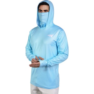 image:imageKastKing Mens Hoodie Shirt UPF 50 Long Sleeve Fishing Shirt UV Protection ShirtGblue With Neck Gaiter