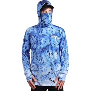image:imageKastKing Mens Hoodie Shirt UPF 50 Long Sleeve Fishing Shirt UV Protection ShirtPsea Breeze With Neck Gaiter