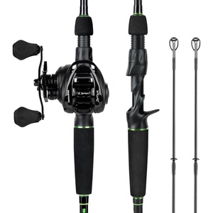 image:imageKastKing Zephyr DualTip Fishing Rod and Reel ComboSpinning amp Baitcaster ComboDual Tips Section for Different PowersIM6 Graphite 2Piece Rod with Extra TipSensitive amp PowerfulFreshwater FishingCast 60 Ml M Dualtip Rod  Left Handedblack