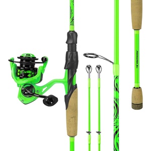 image:imageKastKing Zephyr DualTip Fishing Rod and Reel ComboSpinning amp Baitcaster ComboDual Tips Section for Different PowersIM6 Graphite 2Piece Rod with Extra TipSensitive amp PowerfulFreshwater FishingSpin 50 Ul L Dualtip Rod 1000 Reelgreen