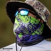 image:imageKastKing Sol Armis Neck Gaiter  UPF 50 Face Mask  UV Sun Protection Mask for Men amp Women Fishing HikingM Wildcat Purple and Lime Green Size 19x95