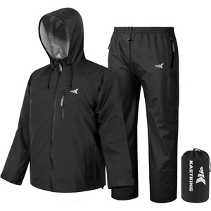 image:imageKastKing HydroSense Essential Waterproof Rain Suit for Men and Women Lightweight Durable Outdoor Gear for Fishing HikingBlack
