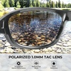 image:imageKastKing Hiwassee Polarized Sport Sunglasses for Men and Women Wrap Sunglasses for Fishing Cycling and RunningUV ProtectionFrame Gloss Metalic Gun  Lens Silver Mirror
