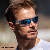 image:imageKastKing Hiwassee Polarized Sport Sunglasses for Men and Women Wrap Sunglasses for Fishing Cycling and RunningUV ProtectionFrame Gloss Tal Light Blue  Lens Ice Blue Mirror
