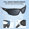 image:imageKastKing Hiwassee Polarized Sport Sunglasses for Men and Women Wrap Sunglasses for Fishing Cycling and RunningUV ProtectionFrame Gloss Tal Light Gray  Lens Blue Ocean Mirror