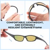 image:imageKastKing Hiwassee Polarized Sport Sunglasses for Men and Women Wrap Sunglasses for Fishing Cycling and RunningUV ProtectionFrame Matte Black  Lens Scarlet Mirror