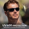 image:imageKastKing Hiwassee Polarized Sport Sunglasses for Men and Women Wrap Sunglasses for Fishing Cycling and RunningUV ProtectionFrame Matte Black  Lens Smoke Mirror