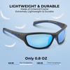 image:imageKastKing Hiwassee Polarized Sport Sunglasses for Men and Women Wrap Sunglasses for Fishing Cycling and RunningUV ProtectionFrame Matte Blackout  Lens Ice Mirror