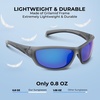 image:imageKastKing Hiwassee Polarized Sport Sunglasses for Men and Women Wrap Sunglasses for Fishing Cycling and RunningUV ProtectionFrame Matte Smoke Crystal  Lens Cobalt Mirror